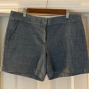 Chambray j crew shorts